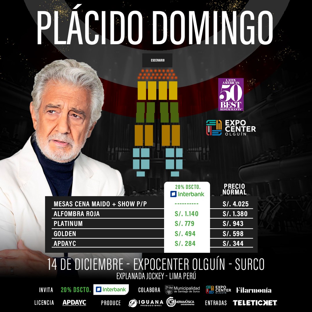 Plácido Domingo en Lima 2024