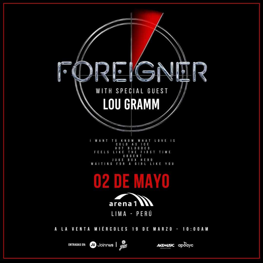 Foreigner en Lima 2025