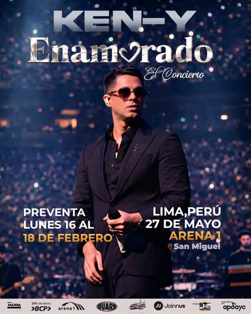 Ken-Y en Lima 2026: una noche de amor y romanticismo urbano en Arena 1
