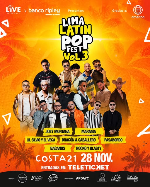 Latin Pop Fest 2026: Marama, Joey Montana y más estrellas se reunirán en Lima para una noche inolvidable