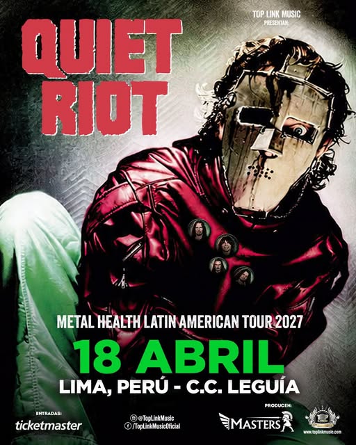 Quiet Riot en Lima 2027: fecha, entradas, precios y todo sobre su esperado