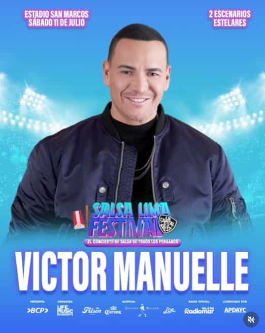 𝗩𝗜́𝗖𝗧𝗢𝗥 𝗠𝗔𝗡𝗨𝗘𝗟𝗟𝗘 se suma al Salsa Lima Festival 2: el “Sonero de la Juventud” llegará al Estadio San Marcos