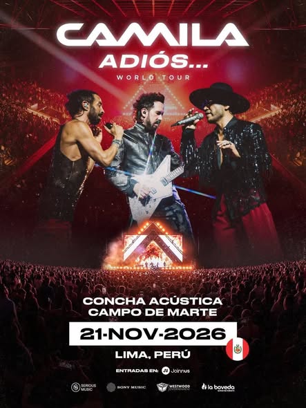 Camila llega a Lima con su “Adiós… World Tour” este 21 de noviembre