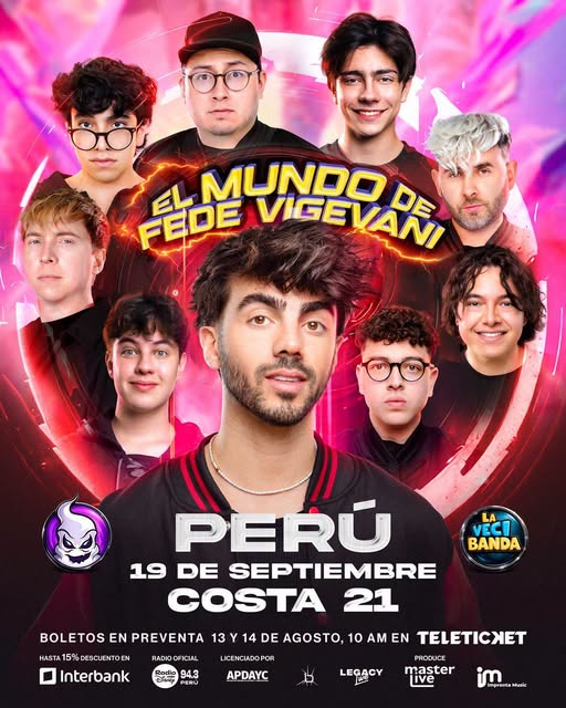 Fede Vigevani llega a Perú con “El Mundo de Fede Vigevani 2026”